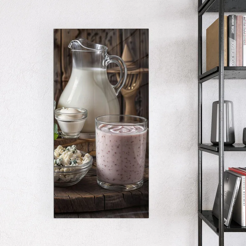 Magnettafel - Käseplatte mit Milch