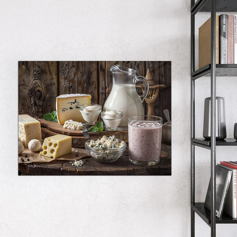 Magnettafel - Käseplatte mit Milch