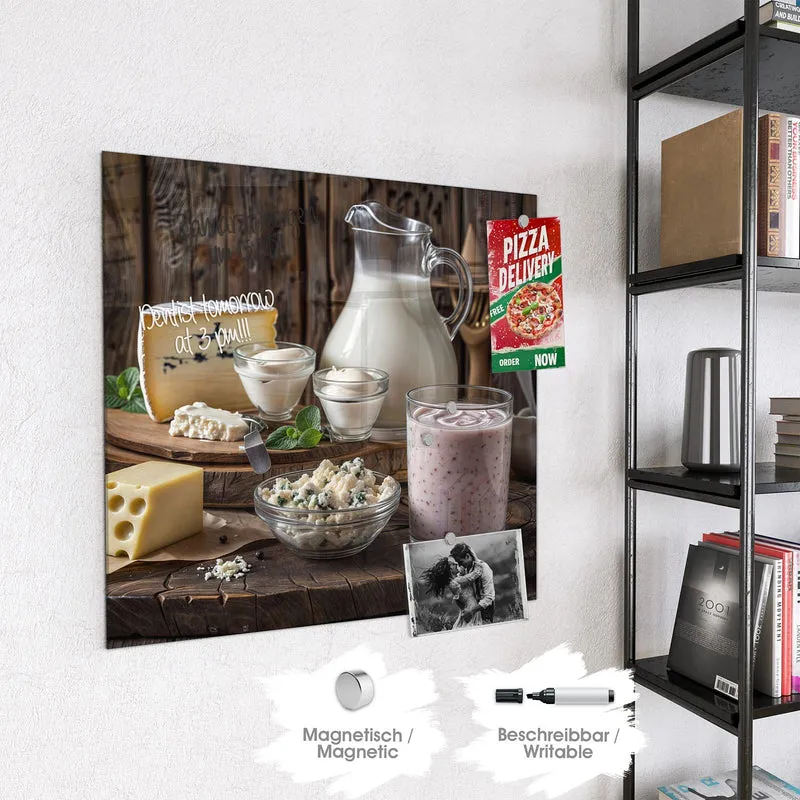 Magnettafel - Käseplatte mit Milch