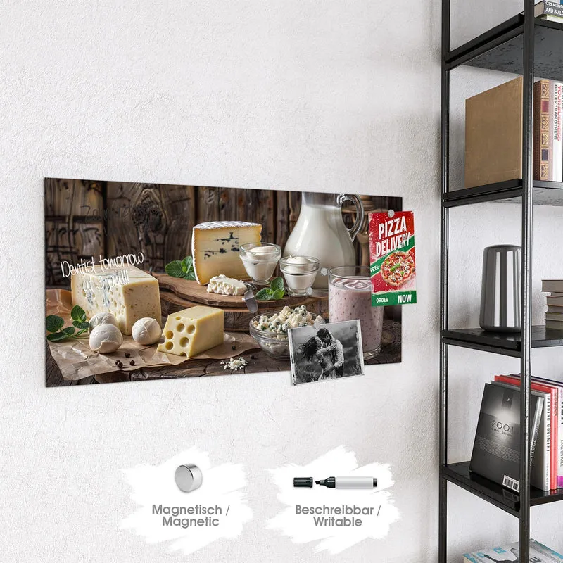 Magnettafel - Käseplatte mit Milch