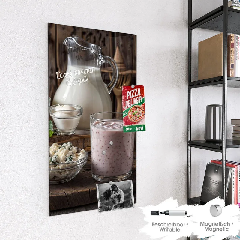 Magnettafel - Käseplatte mit Milch