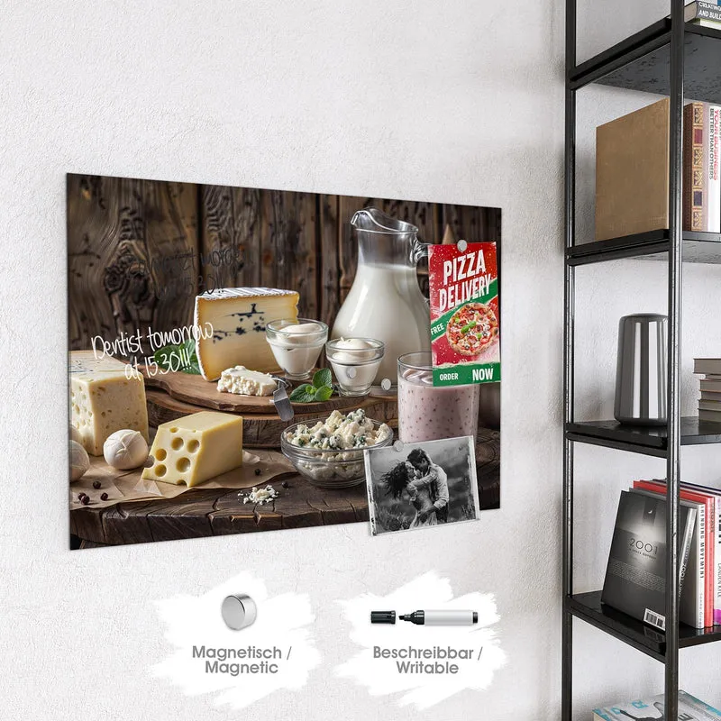 Magnettafel - Käseplatte mit Milch