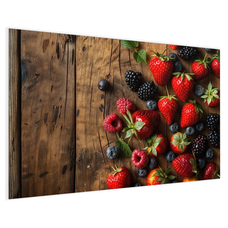 Magnettafel - Beerenmix auf Holz