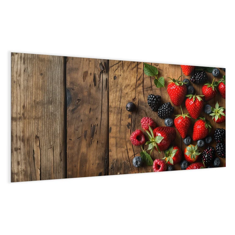 Magnettafel - Beerenmix auf Holz