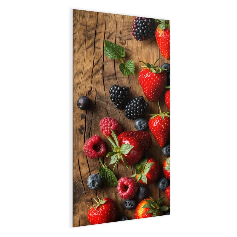 Magnettafel - Beerenmix auf Holz