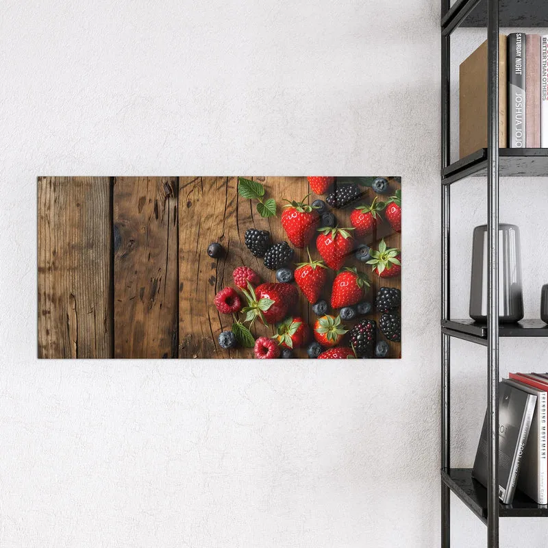 Magnettafel - Beerenmix auf Holz