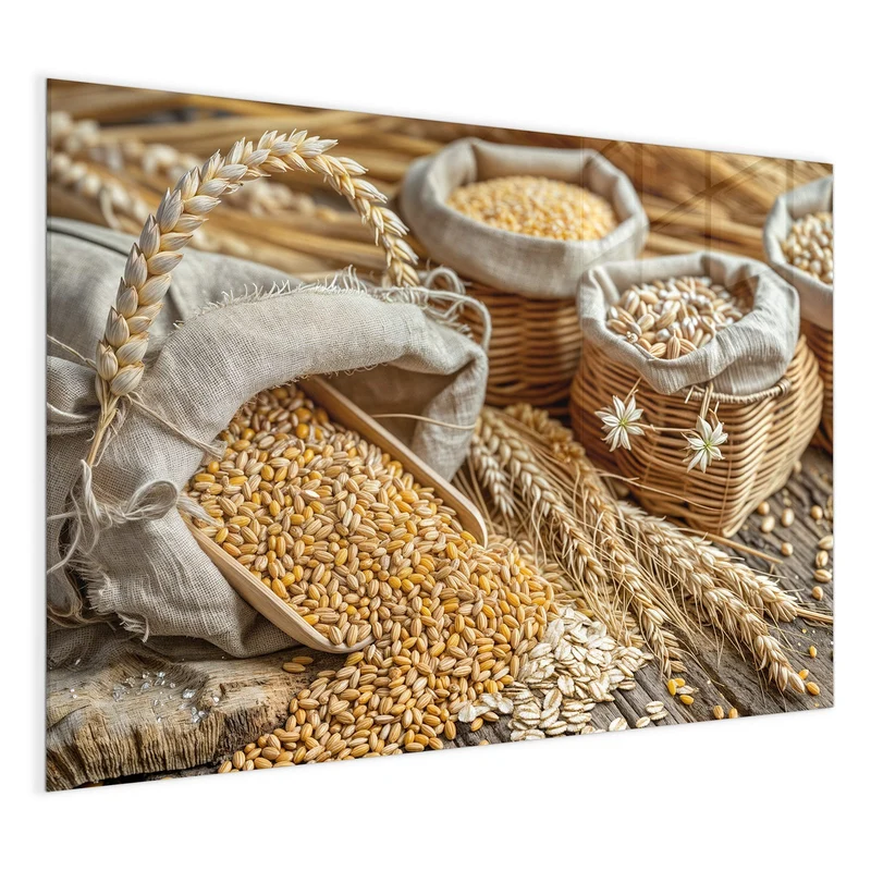 Magnettafel - Getreide in Körben