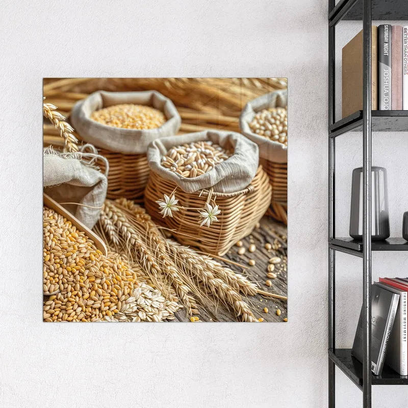 Magnettafel - Getreide in Körben
