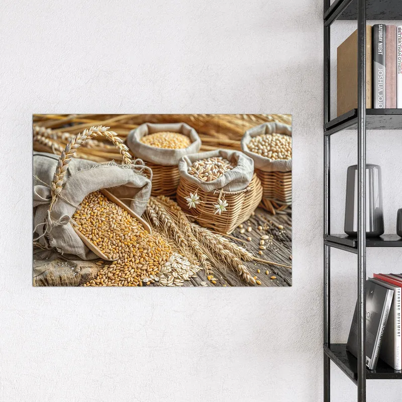 Magnettafel - Getreide in Körben