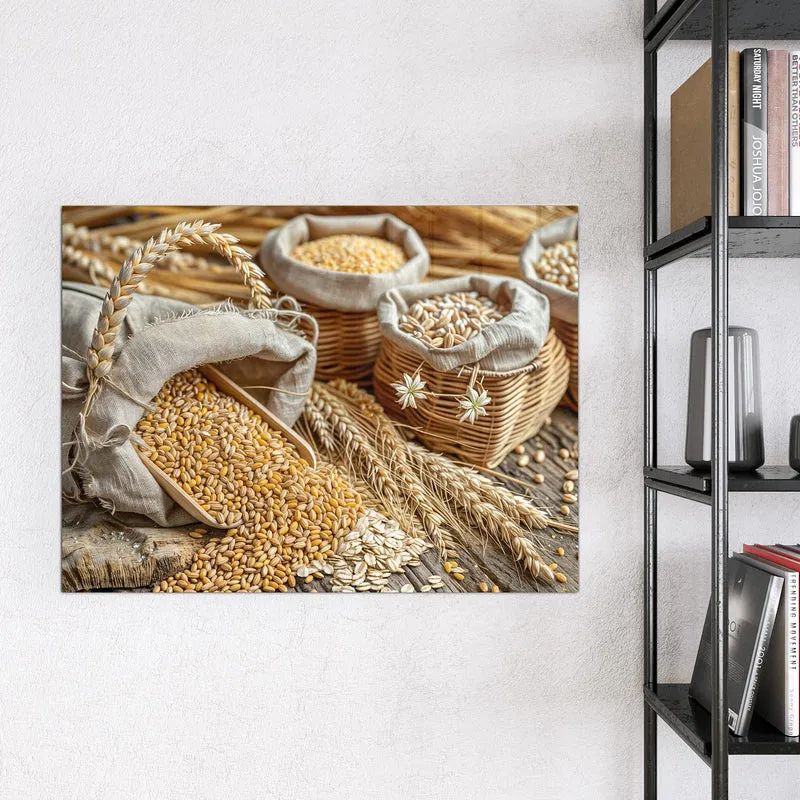 Magnettafel - Getreide in Körben