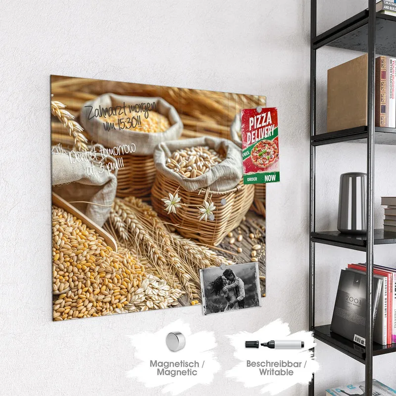 Magnettafel - Getreide in Körben