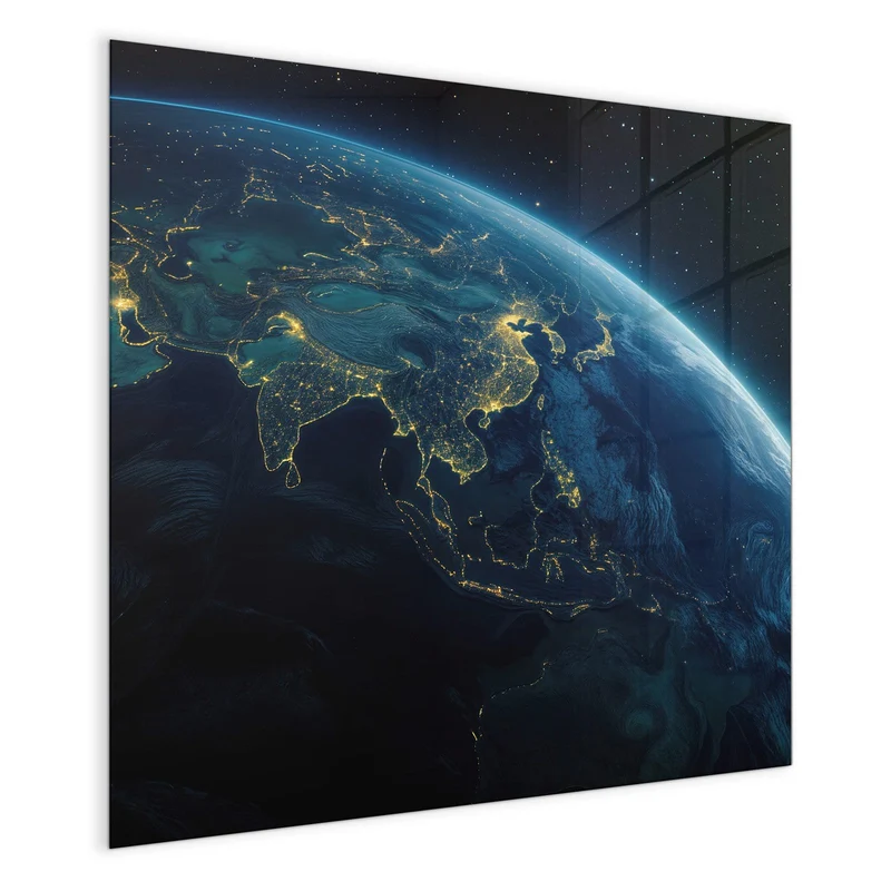 Magnettafel - Erde bei Nacht
