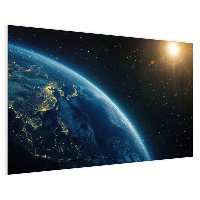 Magnettafel - Erde bei Nacht