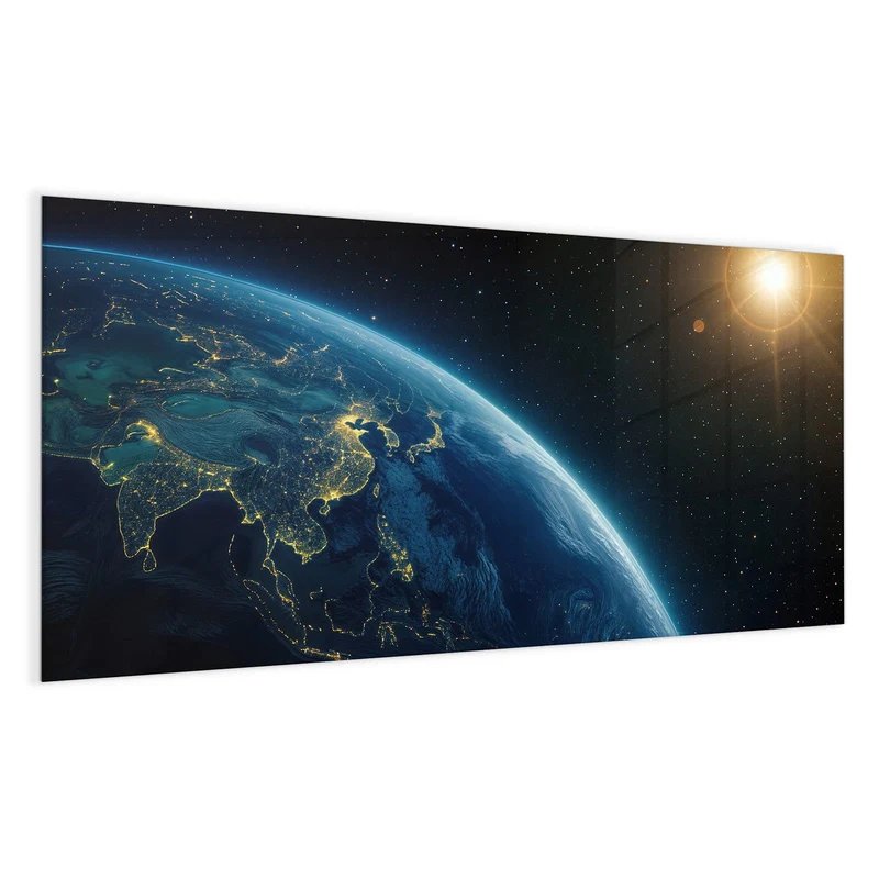 Magnettafel - Erde bei Nacht