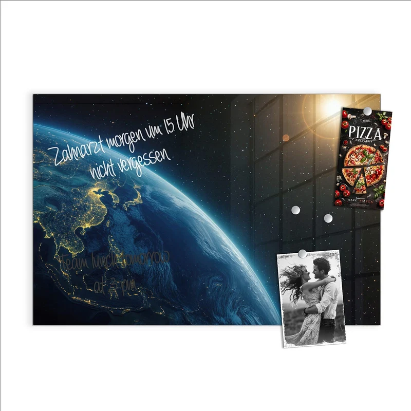 Magnettafel - Erde bei Nacht