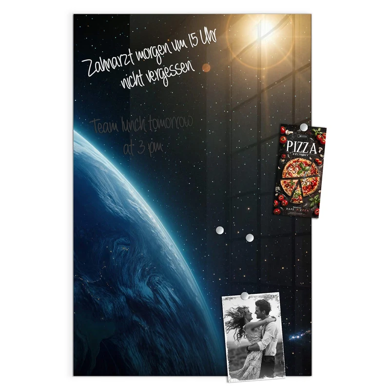 Magnettafel - Erde bei Nacht