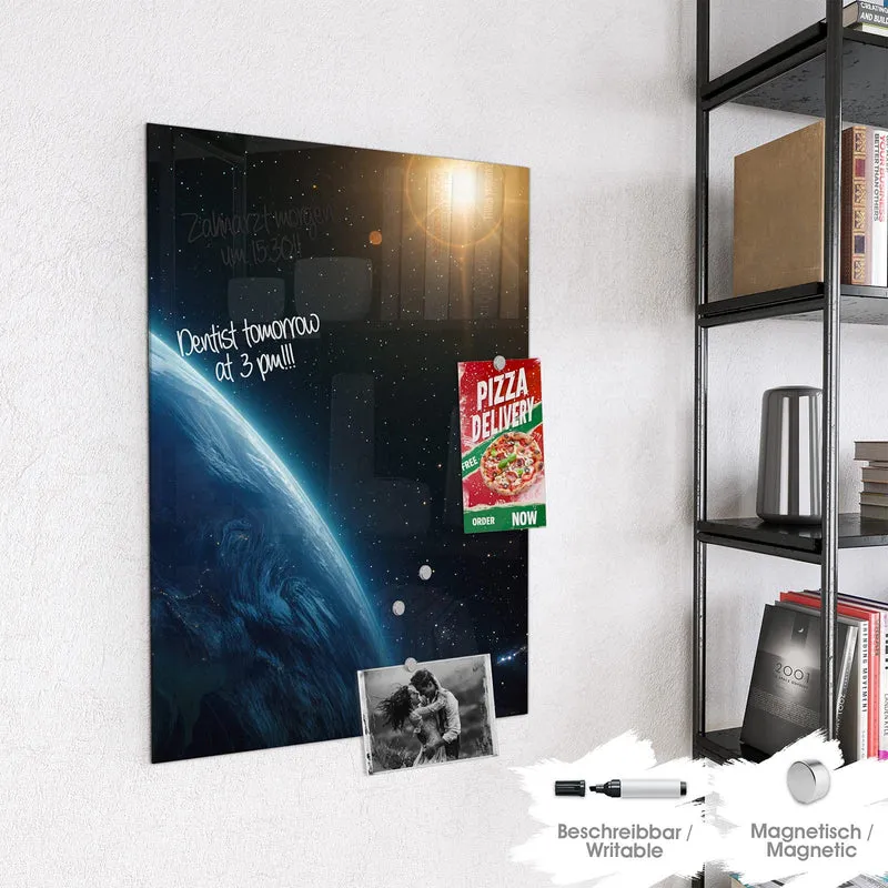 Magnettafel - Erde bei Nacht