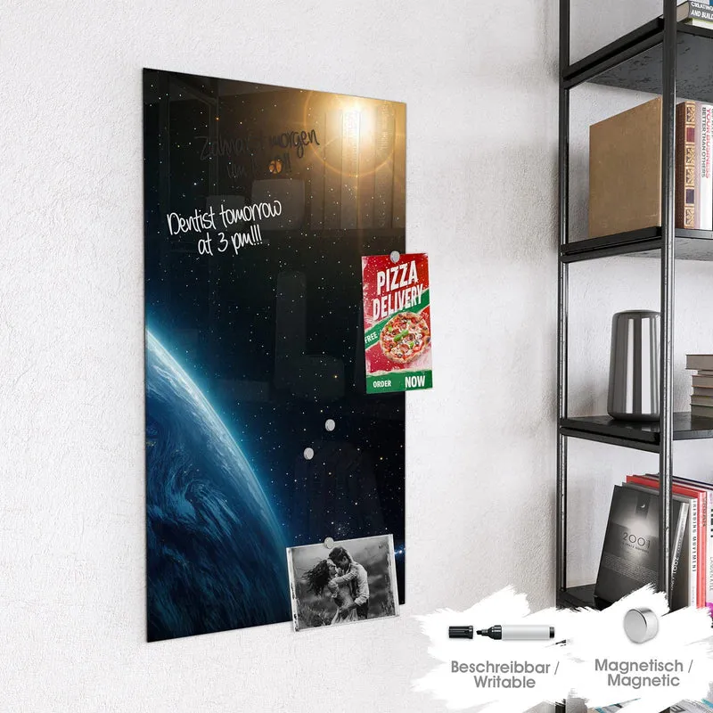 Magnettafel - Erde bei Nacht