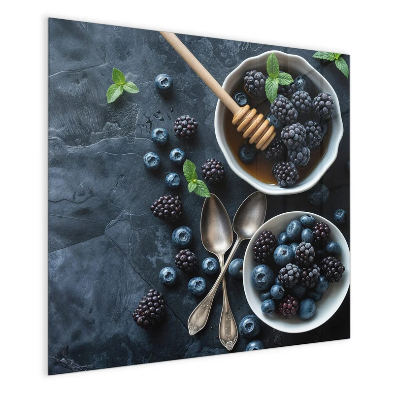 Magnettafel - Beeren mit Honig