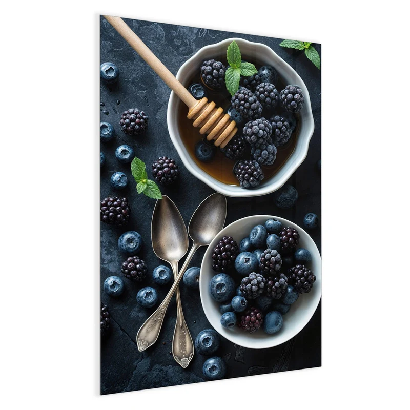 Magnettafel - Beeren mit Honig