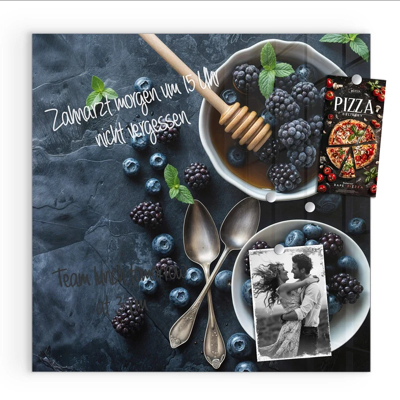 Magnettafel - Beeren mit Honig