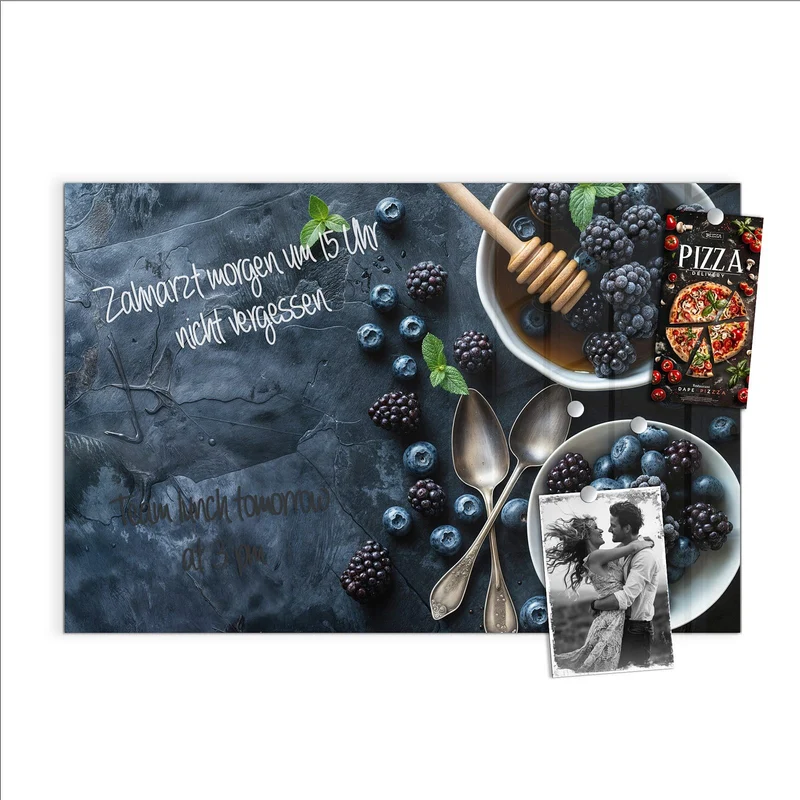 Magnettafel - Beeren mit Honig