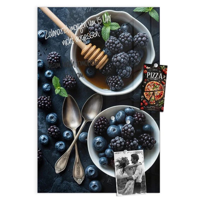 Magnettafel - Beeren mit Honig