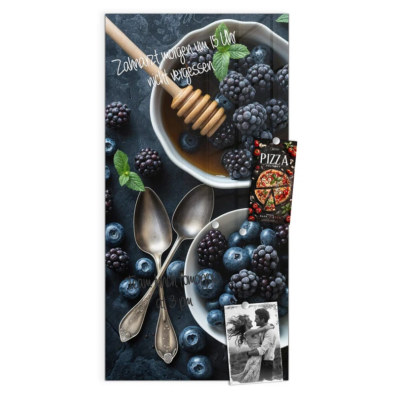 Magnettafel - Beeren mit Honig