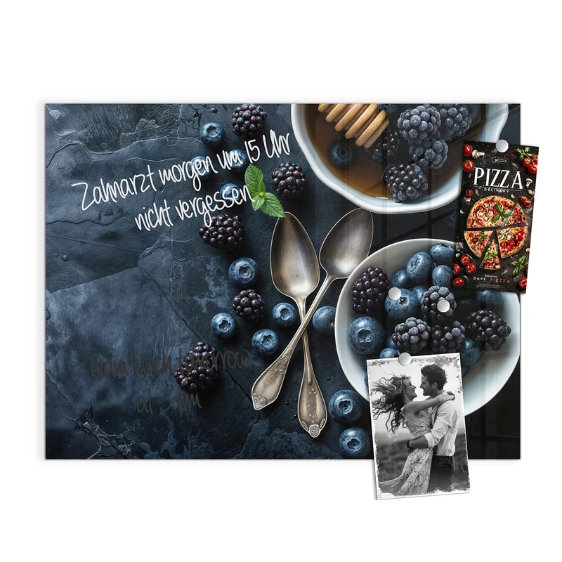 Magnettafel - Beeren mit Honig