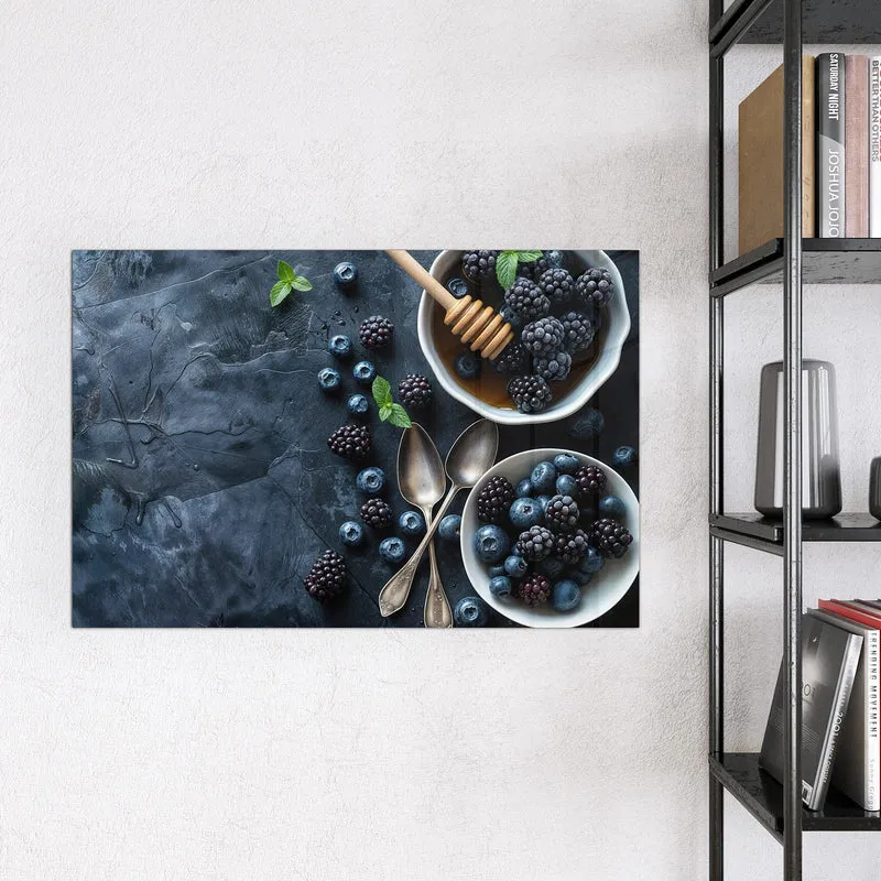 Magnettafel - Beeren mit Honig
