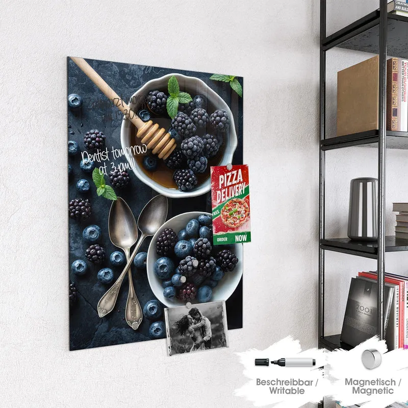 Magnettafel - Beeren mit Honig