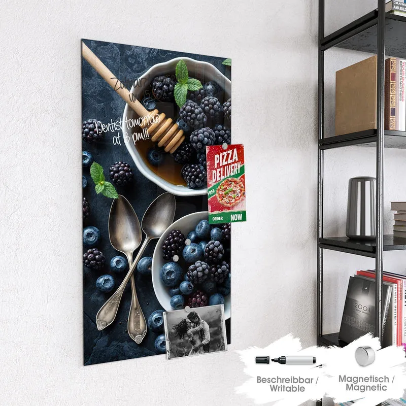 Magnettafel - Beeren mit Honig