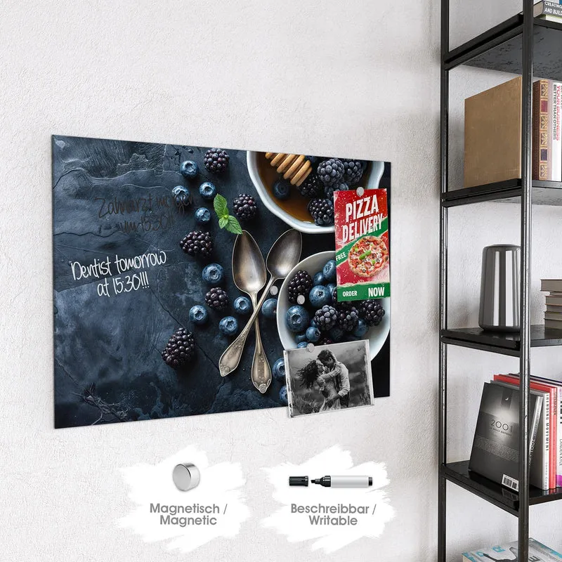 Magnettafel - Beeren mit Honig