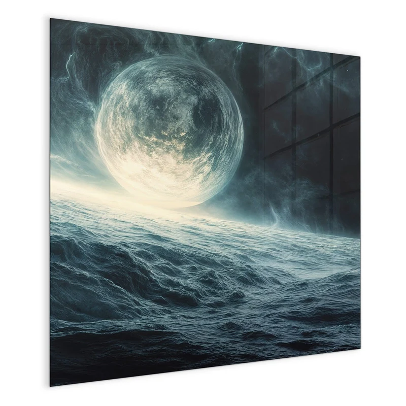 Magnettafel - Mond über dem Meer