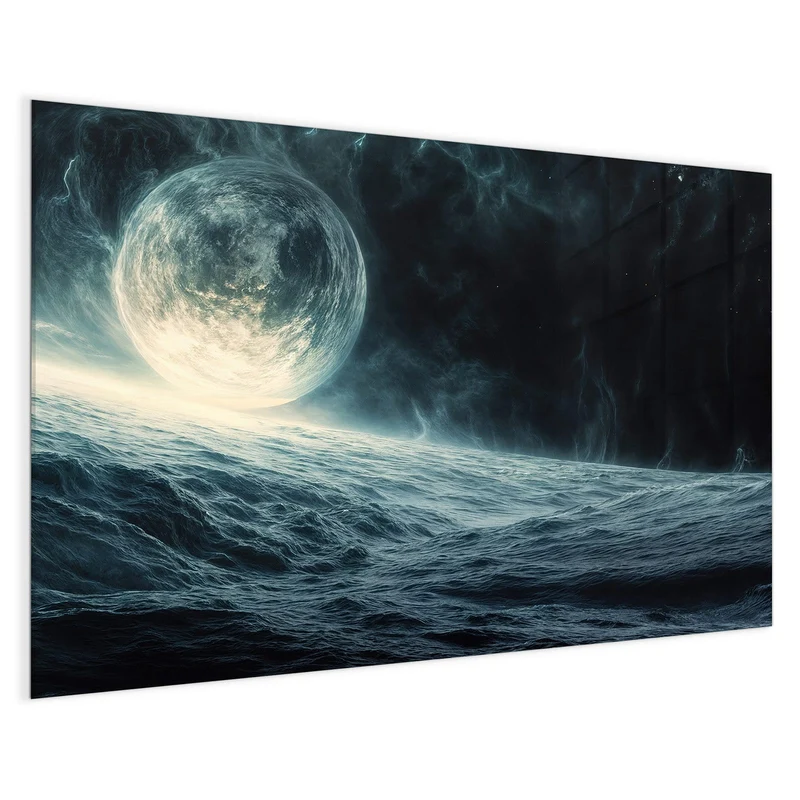 Magnettafel - Mond über dem Meer
