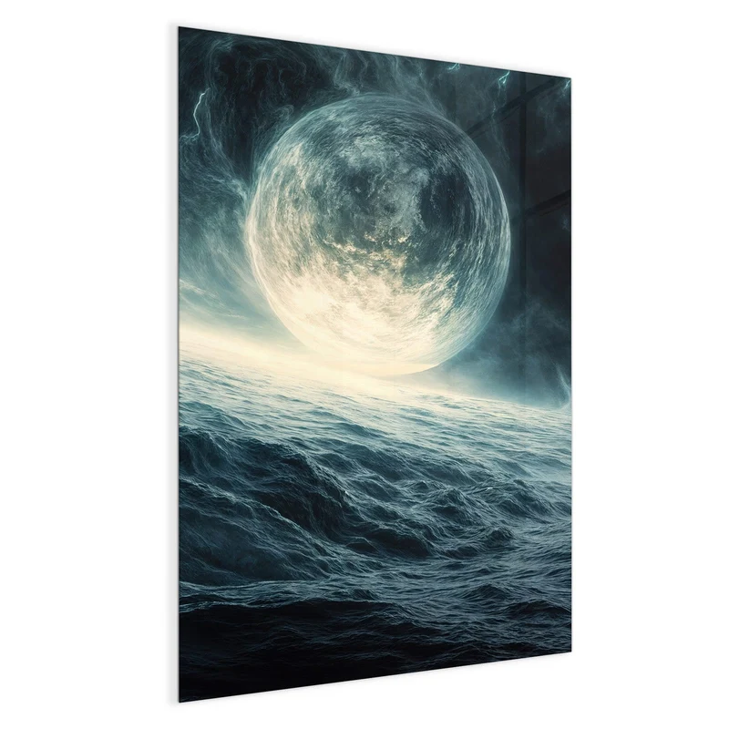 Magnettafel - Mond über dem Meer