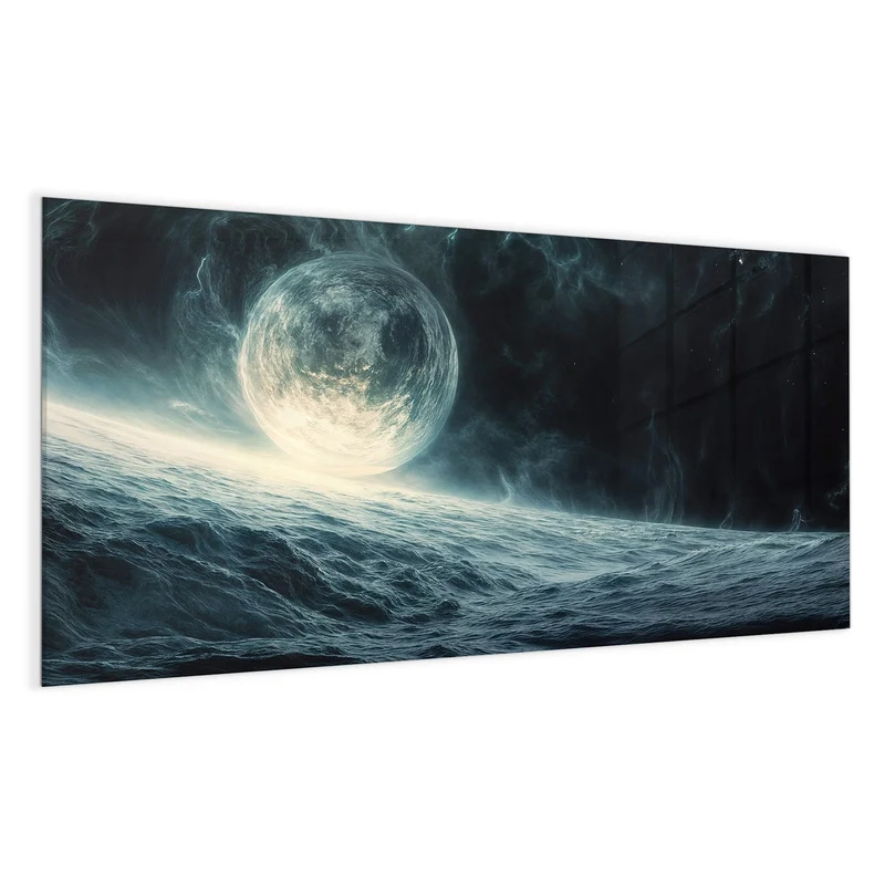 Magnettafel - Mond über dem Meer