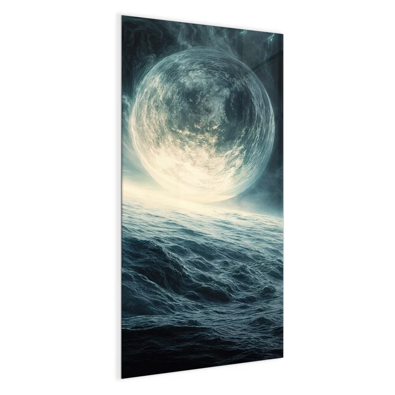 Magnettafel - Mond über dem Meer