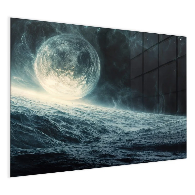 Magnettafel - Mond über dem Meer