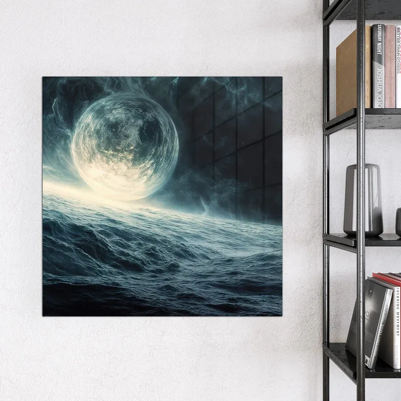 Magnettafel - Mond über dem Meer