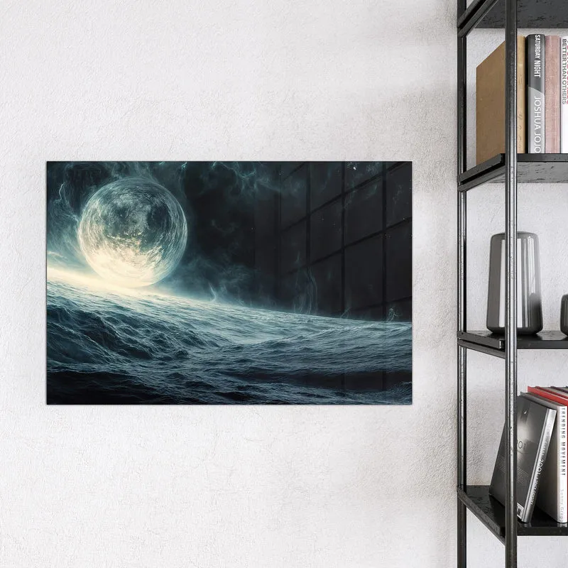 Magnettafel - Mond über dem Meer