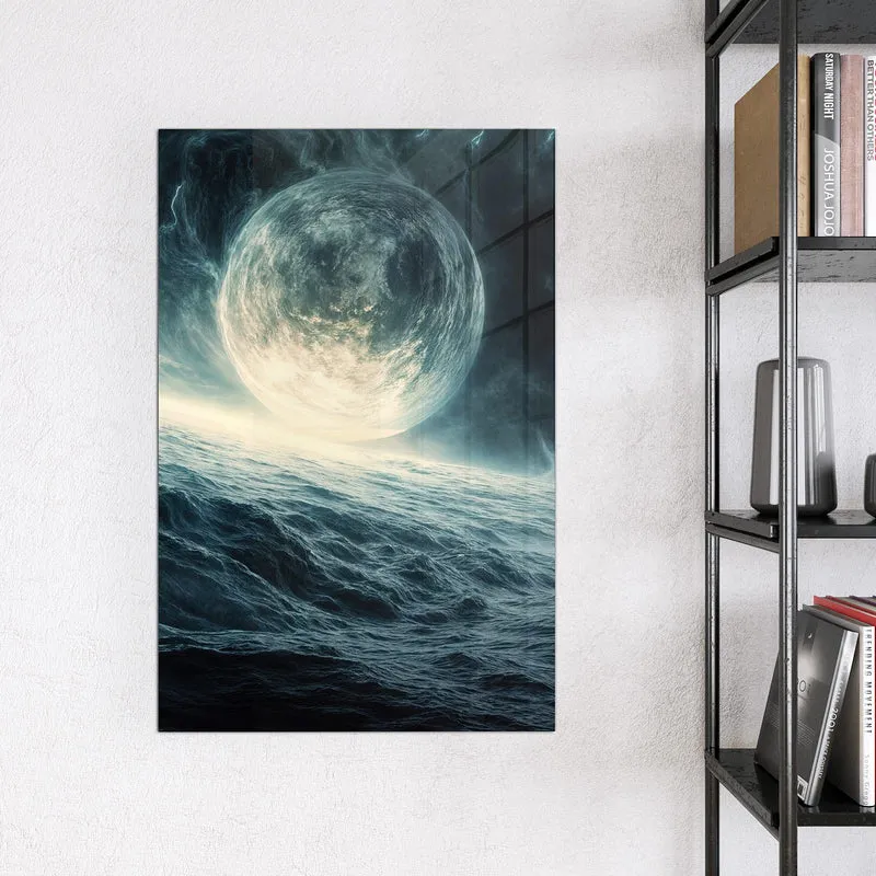 Magnettafel - Mond über dem Meer