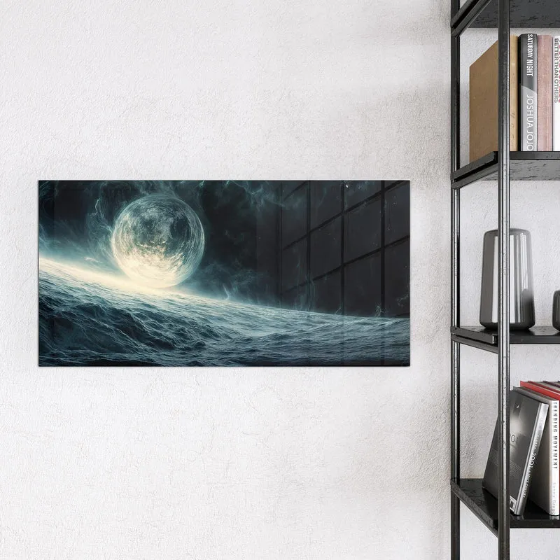 Magnettafel - Mond über dem Meer