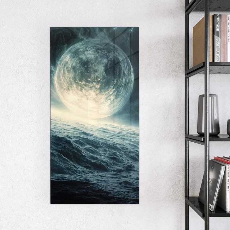 Magnettafel - Mond über dem Meer