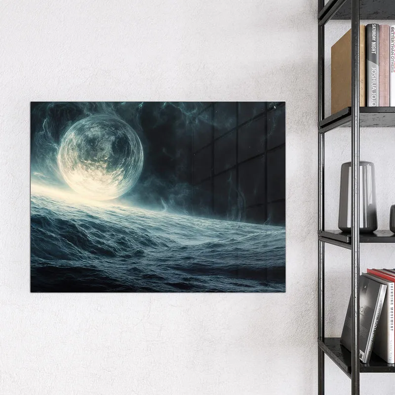 Magnettafel - Mond über dem Meer