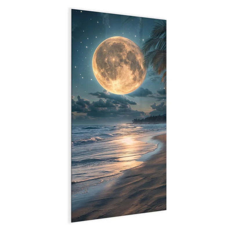 Magnettafel - Mondnacht am Strand