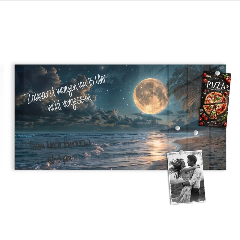 Magnettafel - Mondnacht am Strand
