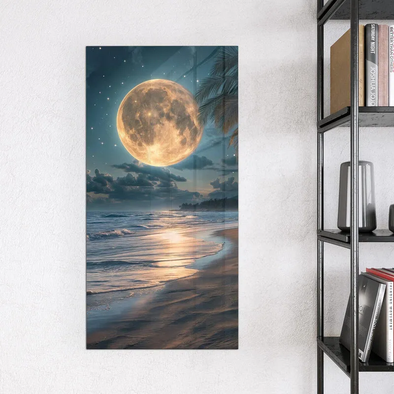 Magnettafel - Mondnacht am Strand