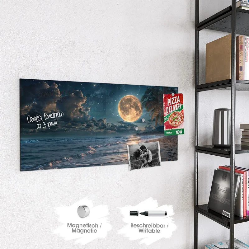 Magnettafel - Mondnacht am Strand