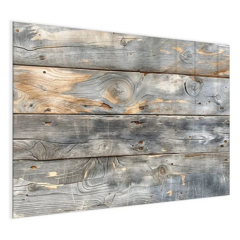 Magnettafel - Graue Holzplanken